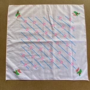 Vintage 1980s Cherry 7up fashion scarf bandana Unisex One Size